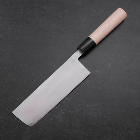 Nakiri Blue Super Damascus Buffalo Magnolia Handle 165mm-[Musashi]-[Japanese-Kitchen-Knives]