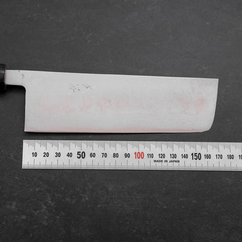 Nakiri Blue Super Damascus Buffalo Magnolia Handle 165mm-[Musashi]-[Japanese-Kitchen-Knives]