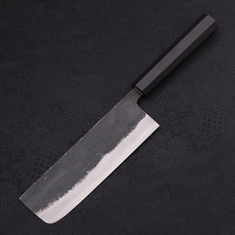 Nakiri Blue Super Kurouchi Mango de Ébano con Cuerno de Búfalo 165mm