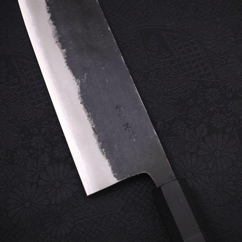 Nakiri Blue Super Kurouchi Mango de Ébano con Cuerno de Búfalo 165mm