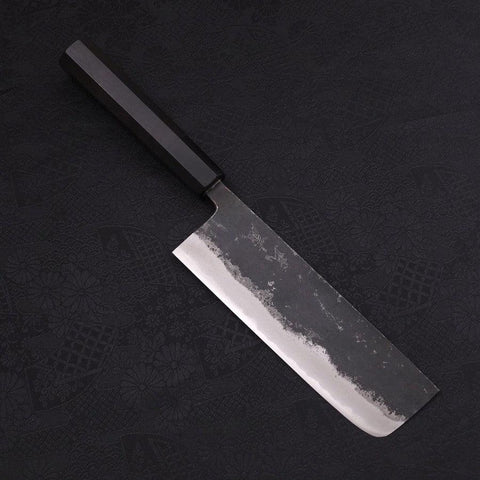 Nakiri Blue Super Kurouchi Mango de Ébano con Cuerno de Búfalo 165mm