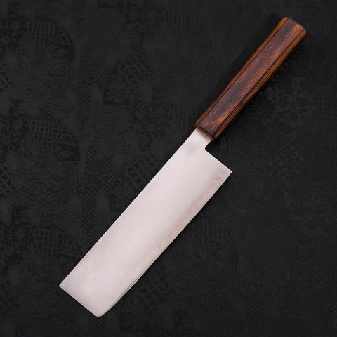 Nakiri Blue Super Polished Sumi Urushi Handle 165mm-[Musashi]-[Japanese-Kitchen-Knives]