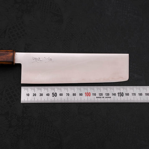 Nakiri Blue Super Polished Sumi Urushi Handle 165mm-[Musashi]-[Japanese-Kitchen-Knives]