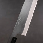 Nakiri Blue Steel #1 Stainless Clad Kurouchi Buffalo Magnolia Handle 165mm-[Musashi]-[Japanese-Kitchen-Knives]