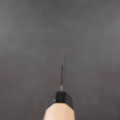 Nakiri Blue Steel #1 Stainless Clad Kurouchi Buffalo Magnolia Handle 165mm-[Musashi]-[Japanese-Kitchen-Knives]