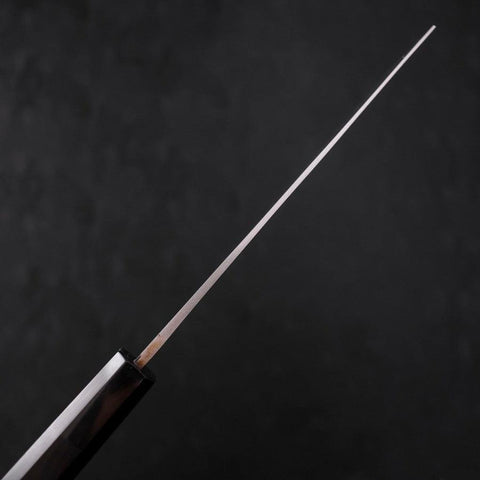 Nakiri Blue Steel #2 Damascus Buffalo Ebony Handle 165mm-[Musashi]-[Japanese-Kitchen-Knives]