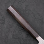 Nakiri Blue Steel #2 Damascus Buffalo Ebony Handle 165mm-[Musashi]-[Japanese-Kitchen-Knives]