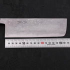 Nakiri Blue Steel #2 Damascus Buffalo Ebony Handle 165mm-[Musashi]-[Japanese-Kitchen-Knives]