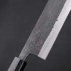 Nakiri Blue Steel #2 Kurouchi Buffalo Teak Handle 165mm-[Musashi]-[Japanese-Kitchen-Knives]