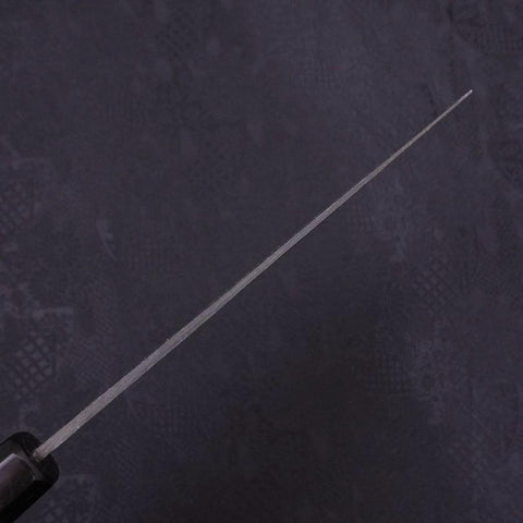 Nakiri Blue Steel #2 Kurouchi Chokin Kappa Fishing Focus Buffalo Ebony Handle 165mm-[Musashi]-[Japanese-Kitchen-Knives]