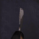Nakiri Blue Steel #2 Kurouchi Chokin Kappa Fishing Slipping Buffalo Ebony Handle 165mm-[Musashi]-[Japanese-Kitchen-Knives]