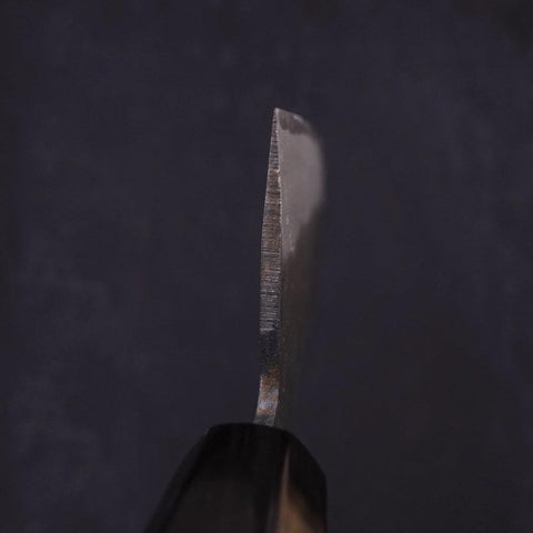 Nakiri Blue Steel #2 Kurouchi Chokin Kappa Fishing Slipping Buffalo Ebony Handle 165mm-[Musashi]-[Japanese-Kitchen-Knives]
