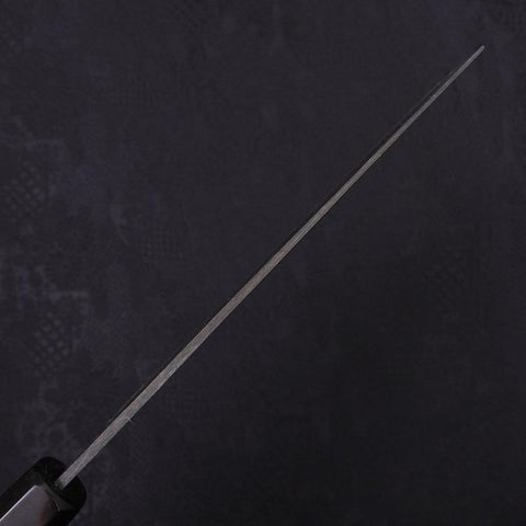Nakiri Blue Steel #2 Kurouchi Chokin Kappa Fishing Slipping Buffalo Ebony Handle 165mm-[Musashi]-[Japanese-Kitchen-Knives]
