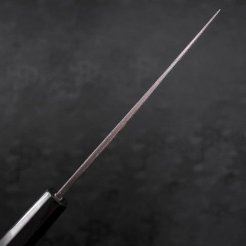 Nakiri Blue Steel #2 Kurouchi Chokin Sakura Five Story Pagoda Buffalo Ebony Handle 165mm-[Musashi]-[Japanese-Kitchen-Knives]