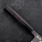 Nakiri Blue Steel #2 Kurouchi Chokin Sakura Five Story Pagoda Buffalo Ebony Handle 165mm-[Musashi]-[Japanese-Kitchen-Knives]