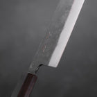 Nakiri Blue Steel #2 Kurouchi Ebony Handle 120mm-[Musashi]-[Japanese-Kitchen-Knives]