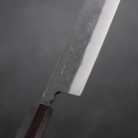 Nakiri Blue Steel #2 Kurouchi Ebony Handle 120mm-[Musashi]-[Japanese-Kitchen-Knives]