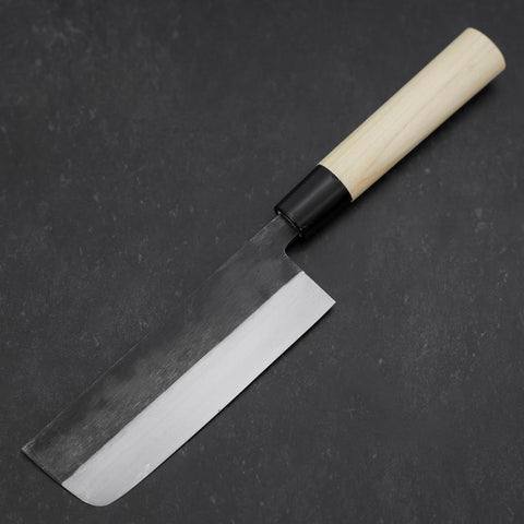 Nakiri Blue Steel #2 Kurouchi Magnolia Handle 165mm-[Musashi]-[Japanese-Kitchen-Knives]