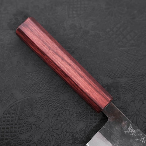 Nakiri Blue Steel #2 Kurouchi Purple Urushi Handle 165mm-[Musashi]-[Japanese-Kitchen-Knives]