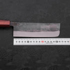Nakiri Blue Steel #2 Kurouchi Purple Urushi Handle 165mm-[Musashi]-[Japanese-Kitchen-Knives]