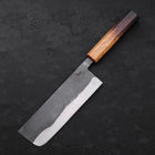 Nakiri Blue Steel #2 Kurouchi Yaki Urushi Handle 165mm-[Musashi]-[Japanese-Kitchen-Knives]