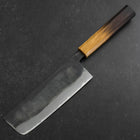 Nakiri Blue Steel #2 Kurouchi Yaki Urushi Handle 165mm-[Musashi]-[Japanese-Kitchen-Knives]