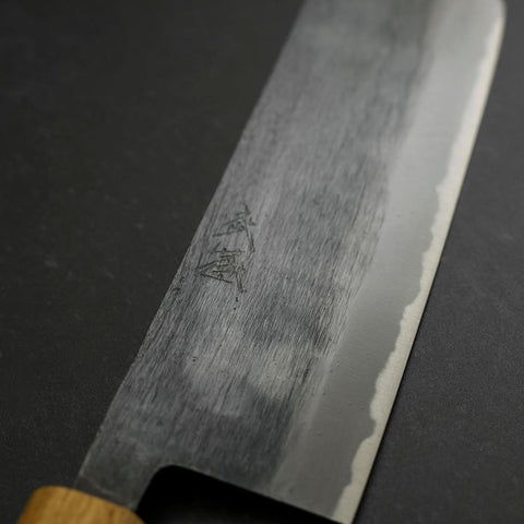 Nakiri Blue Steel #2 Kurouchi Yaki Urushi Handle 165mm-[Musashi]-[Japanese-Kitchen-Knives]