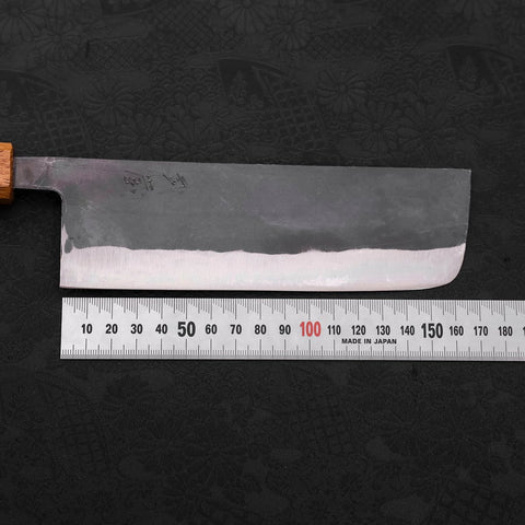 Nakiri Blue Steel #2 Kurouchi Yaki Urushi Handle 165mm-[Musashi]-[Japanese-Kitchen-Knives]