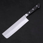 Nakiri Blue Steel #2 Tsuchime Stainless Clad Western Handle 165mm-[Musashi]-[Japanese-Kitchen-Knives]