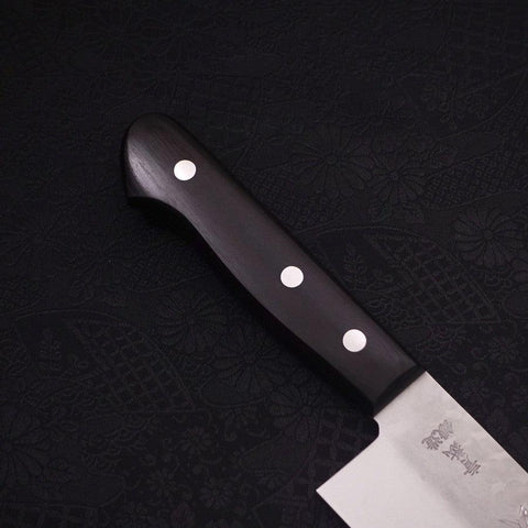 Nakiri Blue Steel #2 Tsuchime Stainless Clad Western Handle 165mm-[Musashi]-[Japanese-Kitchen-Knives]