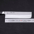 Nakiri Blue Steel #2 Tsuchime Stainless Clad Western Handle 165mm-[Musashi]-[Japanese-Kitchen-Knives]