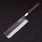 Nakiri Blue Steel #2 Walnut Handle 200mm-[Musashi]-[Japanese-Kitchen-Knives]
