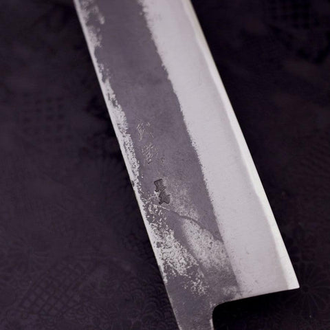 Nakiri Blue Steel #2 Walnut Handle 200mm-[Musashi]-[Japanese-Kitchen-Knives]
