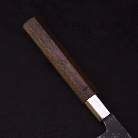 Nakiri Blue Steel #2 Walnut Handle 200mm-[Musashi]-[Japanese-Kitchen-Knives]