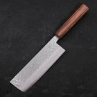 Nakiri Chromax Mirror Tsuchime Sumi Urushi Handle 165mm-[Musashi]-[Japanese-Kitchen-Knives]