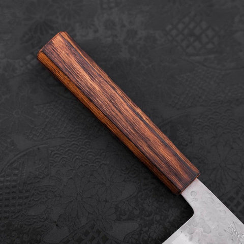 Nakiri Chromax Mirror Tsuchime Sumi Urushi Handle 165mm-[Musashi]-[Japanese-Kitchen-Knives]