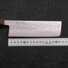 Nakiri Chromax Mirror Tsuchime Sumi Urushi Handle 165mm-[Musashi]-[Japanese-Kitchen-Knives]
