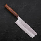 Nakiri Chromax Mirror Tsuchime Sumi Urushi Handle 165mm-[Musashi]-[Japanese-Kitchen-Knives]