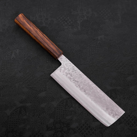 Nakiri Chromax Mirror Tsuchime Sumi Urushi Handle 165mm-[Musashi]-[Japanese-Kitchen-Knives]