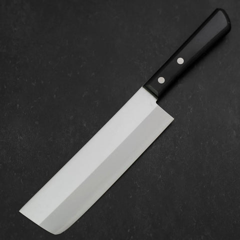 Nakiri Chromax Polished Western Black Handle 165mm-[Musashi]-[Japanese-Kitchen-Knives]