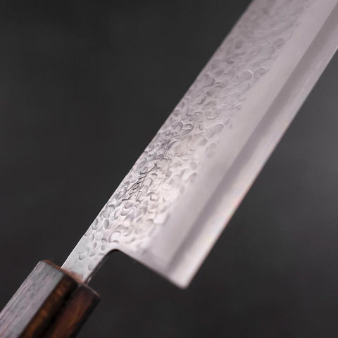 Nakiri Chromax Tsuchime Sumi Urushi Handle 165mm-[Musashi]-[Japanese-Kitchen-Knives]