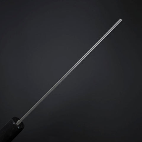 Nakiri Cobalt Stainless HRC62 Kurouchi Damascus Buffalo Ebony Handle 165mm (6.5”)-[Musashi]-[Japanese-Kitchen-Knives]