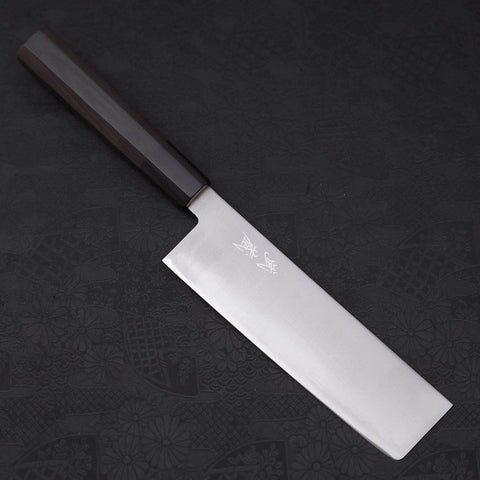 Nakiri HAP-40 Polished Buffalo Ebony Handle 165mm-[Musashi]-[Japanese-Kitchen-Knives]