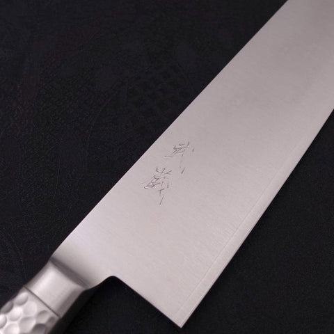 Nakiri Knife VG-5 Polished Western Handle 180mm (7”)-[Musashi]-[Japanese-Kitchen-Knives]