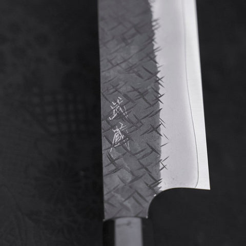 Nakiri SG-2 Kurouchi Tsuchime Buffalo Ebony Handle 170mm-[Musashi]-[Japanese-Kitchen-Knives]