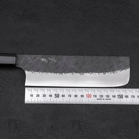 Nakiri SG-2 Kurouchi Tsuchime Buffalo Ebony Handle 170mm-[Musashi]-[Japanese-Kitchen-Knives]