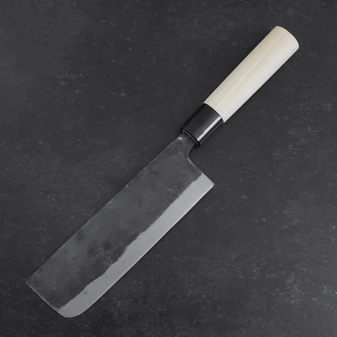 Nakiri SK Steel Kurouchi Magnolia Handle 170mm (6.7”)-[Musashi]-[Japanese-Kitchen-Knives]