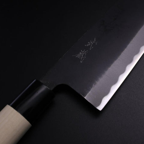 Nakiri SK Steel Kurouchi Magnolia Handle 170mm-[Musashi]-[Japanese-Kitchen-Knives]