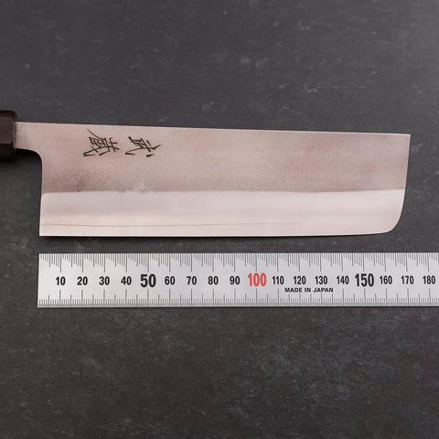 Nakiri SKD11 Nashiji Ebony Handle 165mm-[Musashi]-[Japanese-Kitchen-Knives]