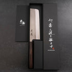 Nakiri SKD11 Nashiji Ebony Handle 165mm-[Musashi]-[Japanese-Kitchen-Knives]